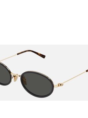 Gucci GG1980S Dark Grey with Gold/Grey (001) Sunglasses 52-21-145